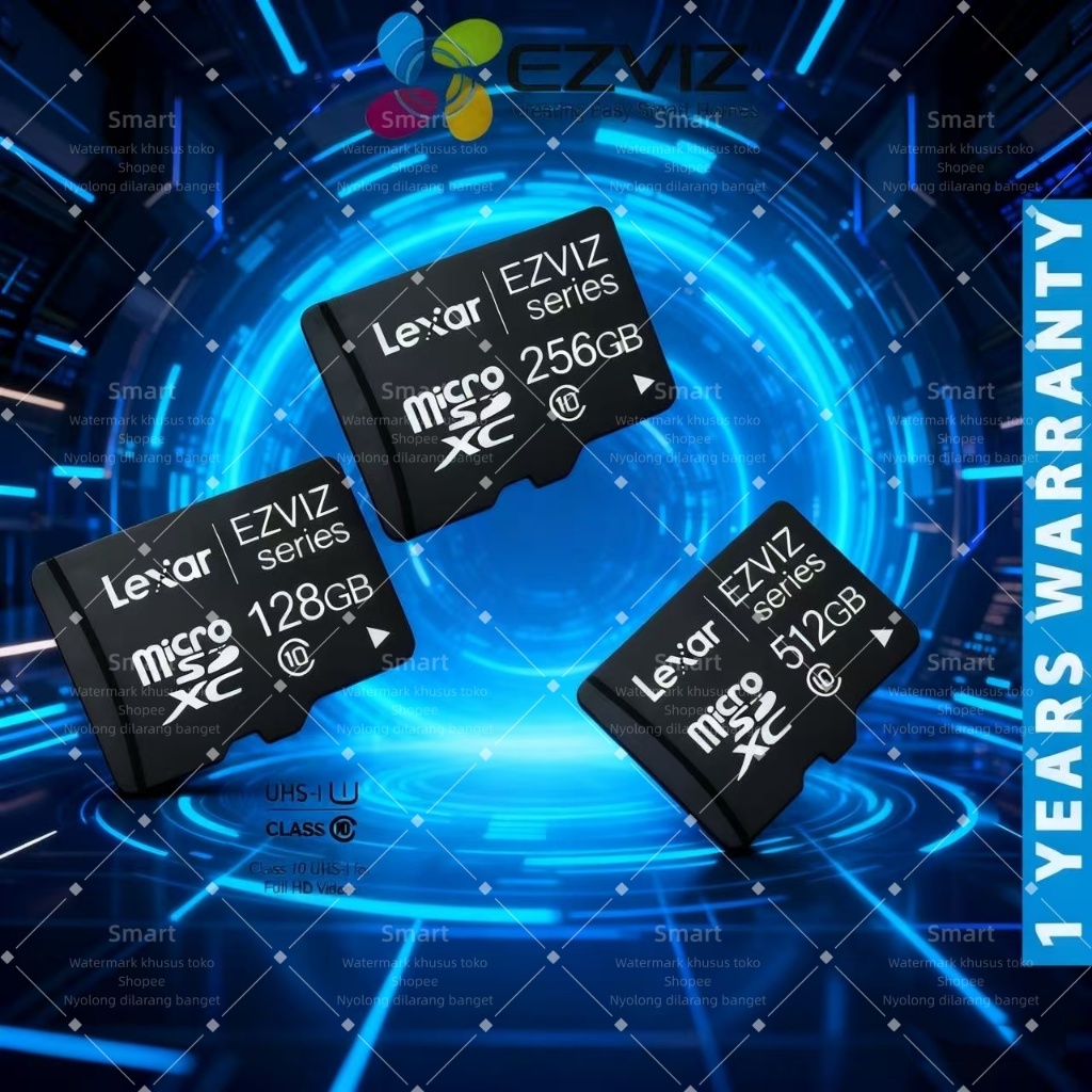 Lexar Official Store ID Ezviz สมาร์ท Original Micro SD TF การ์ดหน่วยความจํา Mini Class 10 U3 A2 V30 