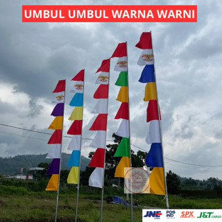 BENDERA UMBUL UMBUL WARNA WARNI PANJANG 2,7 METER