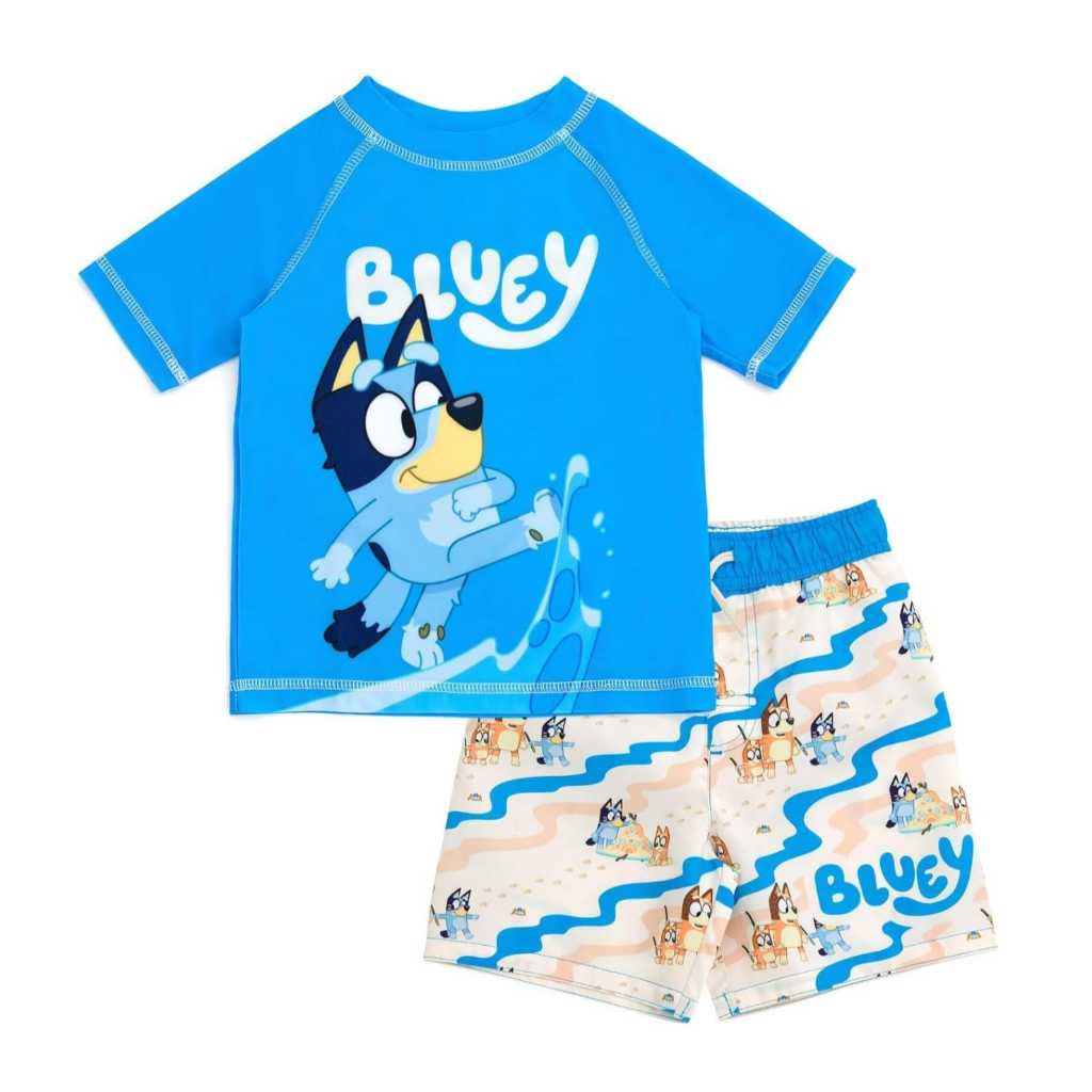 Bluei Rash Guard and Swim Trunk Set Size XS 4-5T
