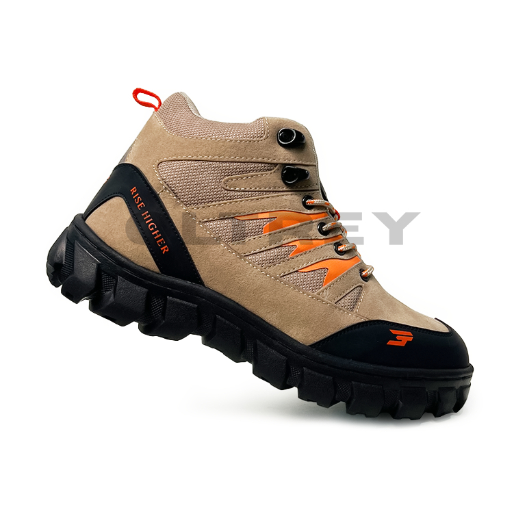 OLTREY Higher High Mens Mountain Hiking Tracking Outdoor Shoes สีครีม
