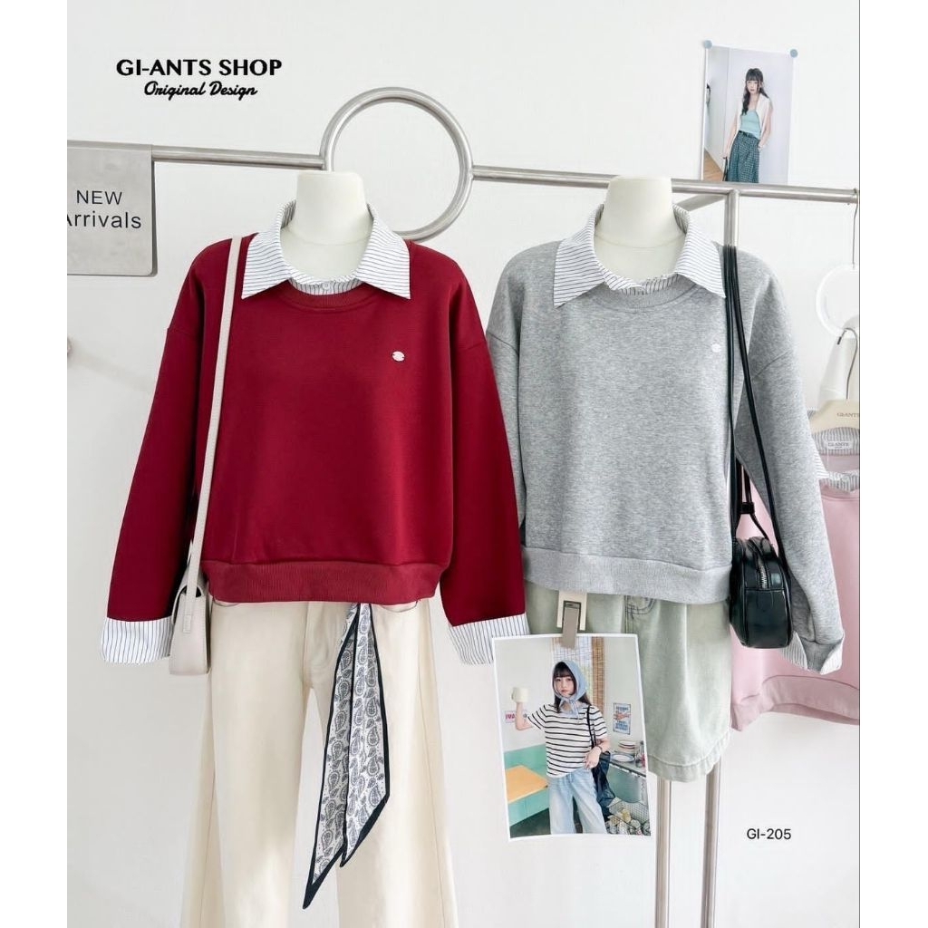 [LC] GI-ANTS GI-205 TWO TONE CASUAL SWETER