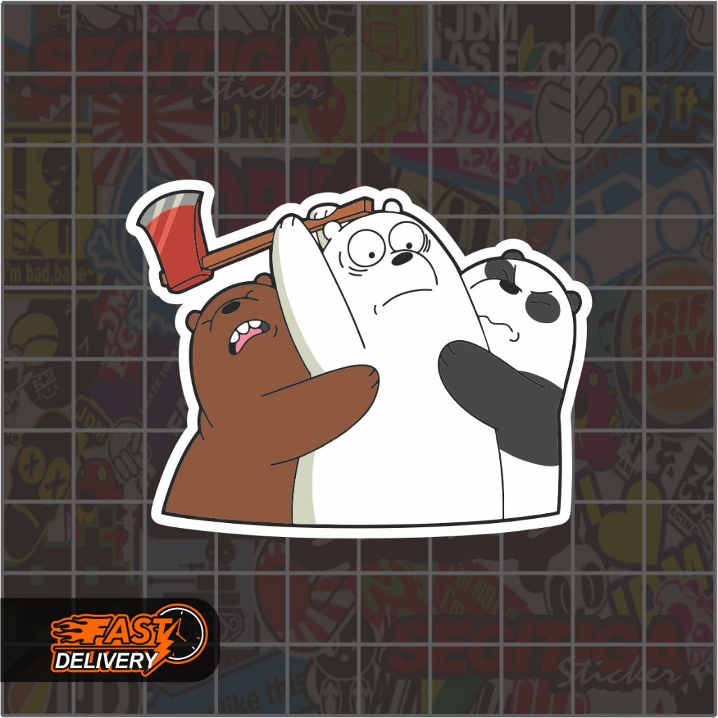 สติ๊กเกอร์ We Bare Bears V2 ขนาด 6.5 x 5 Cm