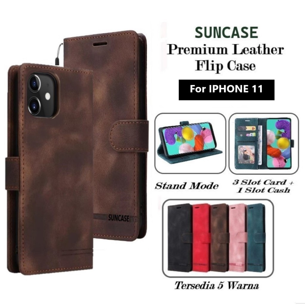 เคสสําหรับ ไอโฟน 11 รุ่นกระเป๋าสตางค์ฝาพับพร้อมที่ใส่ภาพและสายคล้อง