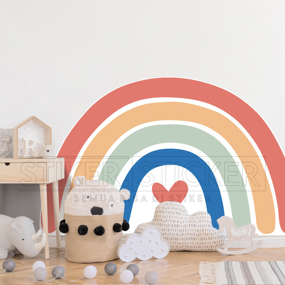 BOHO RAINBOW สติ๊กเกอร์ติดผนัง / BOHO RAINBOW WALLPAPER / ARCH BOHO RAINBOW WALLDECAL / สติ๊กเกอร์ B