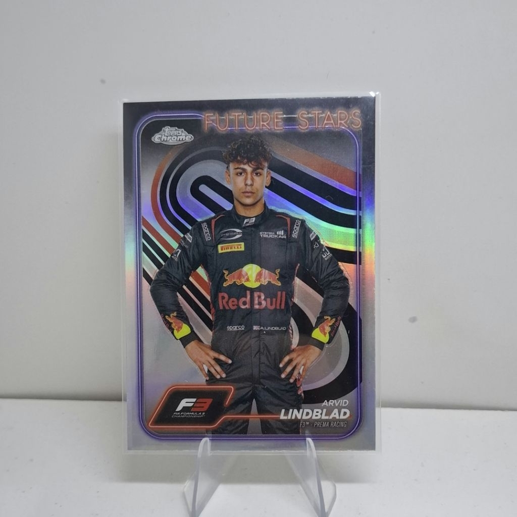 F1 Topps Chrome Future Stars Refractor F3 Arvid Lindblad Card
