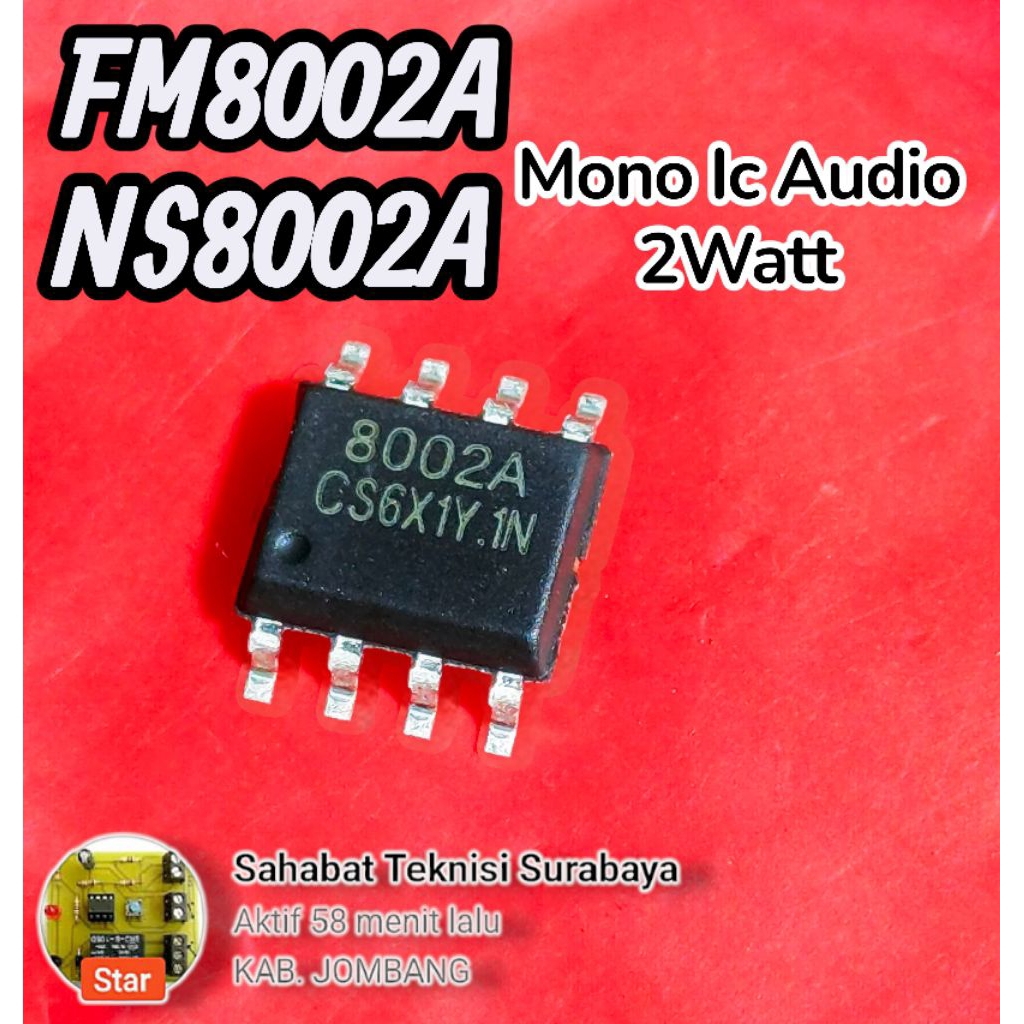 @4 ชิ้น FM8002A / NS8002A Sop-8 เสียงโมโน ic