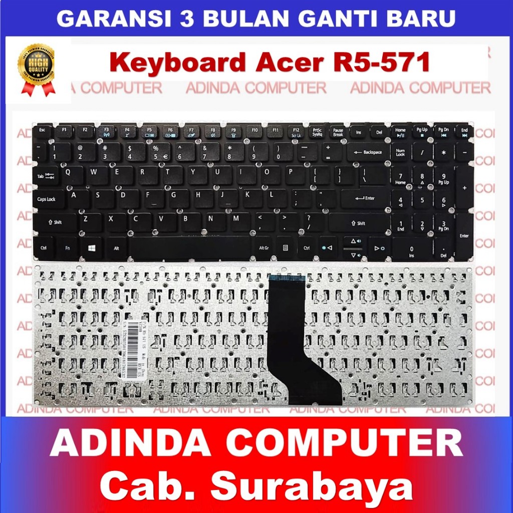 Acer Aspire R15 R5-571 R5-571TG R5-571T R5-571TG R5-571T-51CB R5-571T-53WF LV5P-A52BWL คีย์บอร์ด