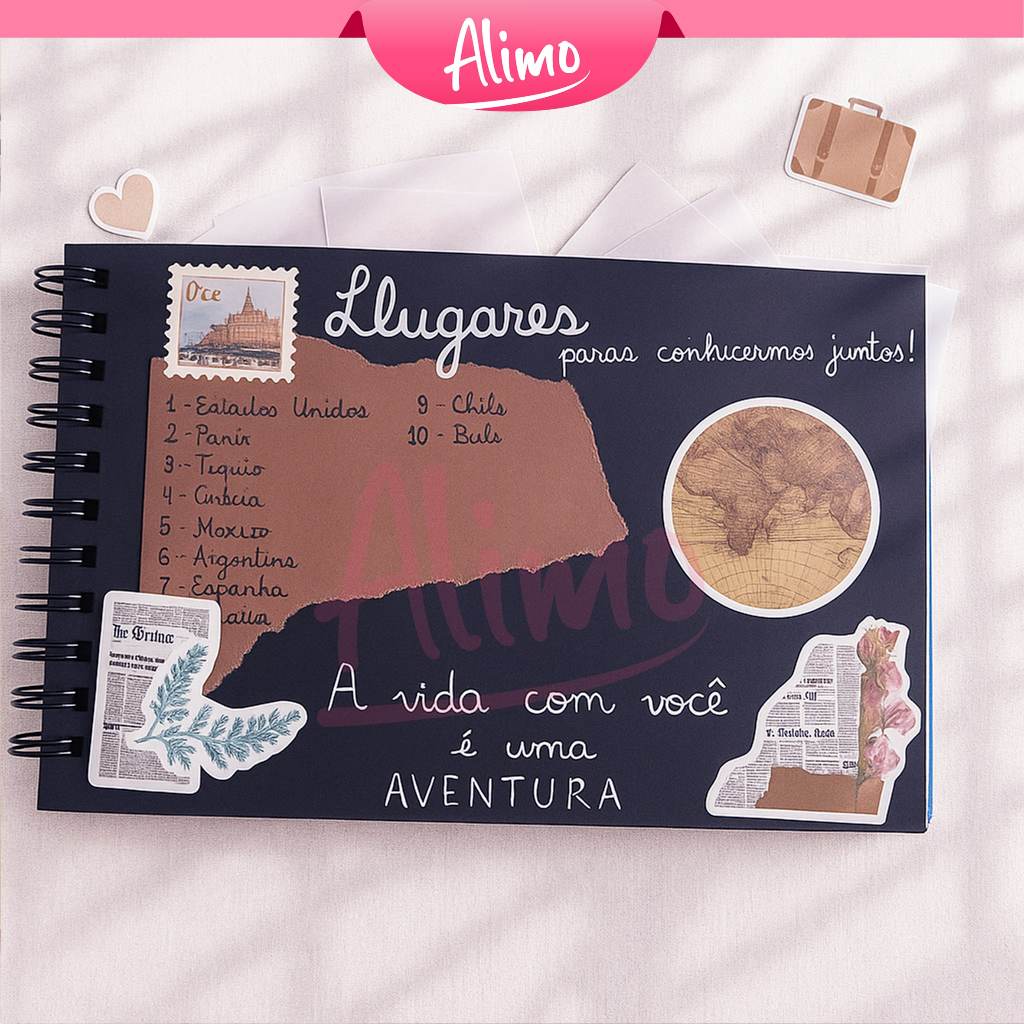 สมุดภาพ Retro Vintage A5 Notebook Photo Journal Vintage Journal Book Plain Memories Book Journal