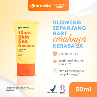 [HARGA SPESIAL LIVESTREAM] Gloow&be Glass Skin Sunscreen SPF 40 PA+++  Hybrid | Tone up UV | Glowy Finish | Ringan | Tidak perih | UV Protection | Cocok untuk Semua Skin Type