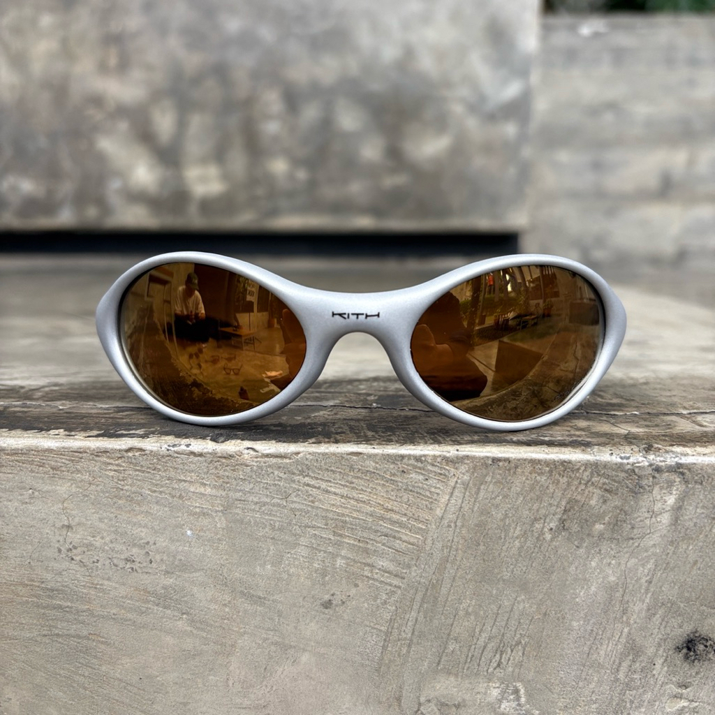 แว่นตาแจ็คเก็ตตากีฬาวิ่ง Kith Silver สําหรับกิจกรรมกลางแจ้งและกีฬา