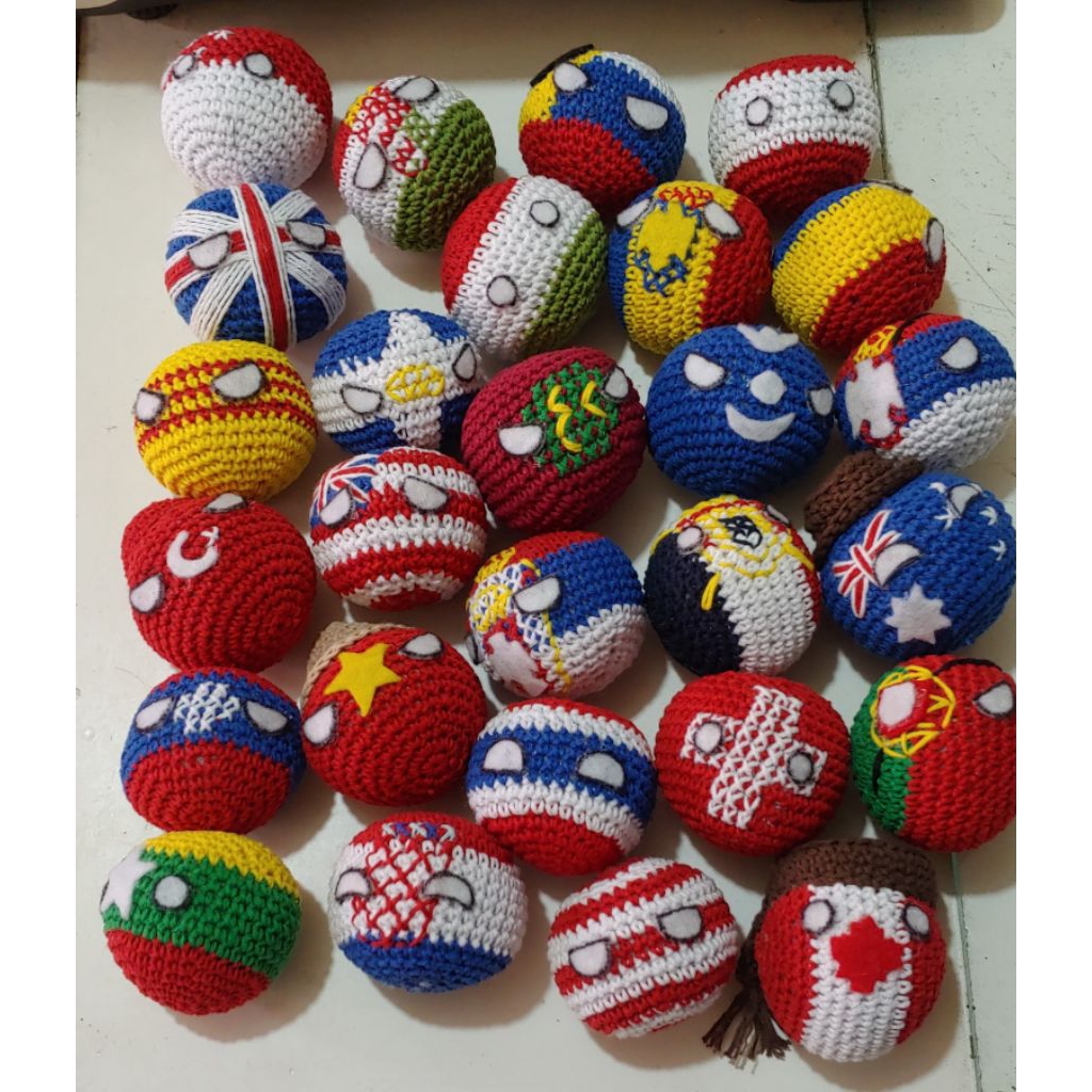 พวงกุญแจ GANTUNAMIgurumi - Countryball
