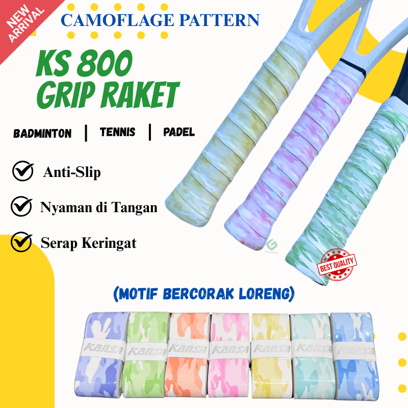 Grip Tennis Padel Grip Badminton Kansa KS800 Grip ไม้แบดมินตัน Camouflage High Soft Grap Original