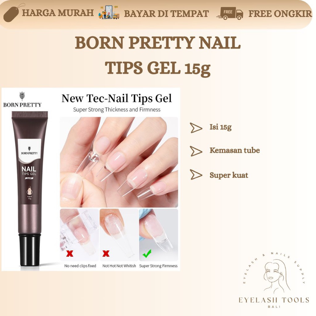 BORN New Tech Strong Nail Tip Glue Nail Glue Gel Nail Art Glue Nail Tip Gel Nail Tips Extension Gel 