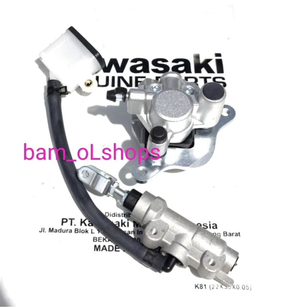 แม่ปั๊มเบรก+คาลิปเปอร์หลัง Kawasaki klx 150 LSG BF Dtracker, klx 230