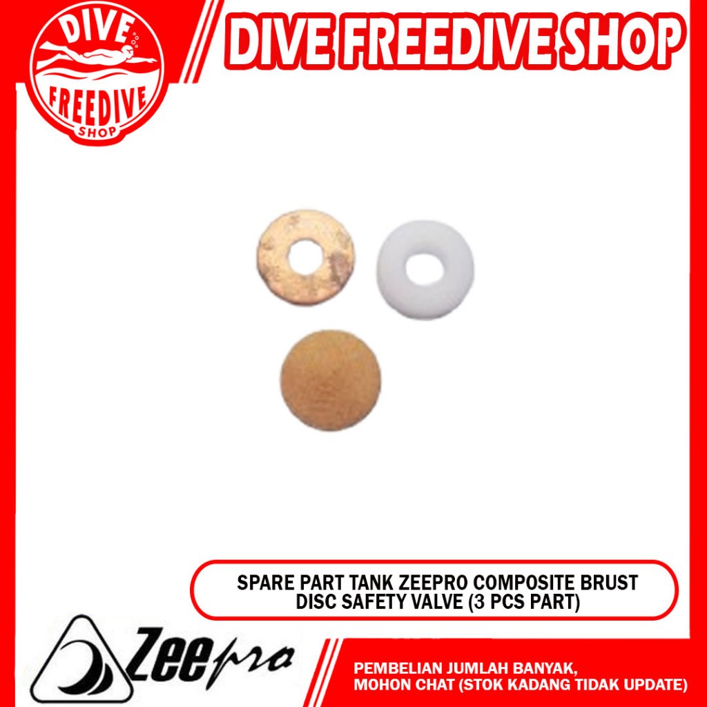 อะไหล่ Burst Disc Safety Valve Tank Composite Zeepro 3 ชิ้นอะไหล่อุปกรณ์หายใจ SCBA