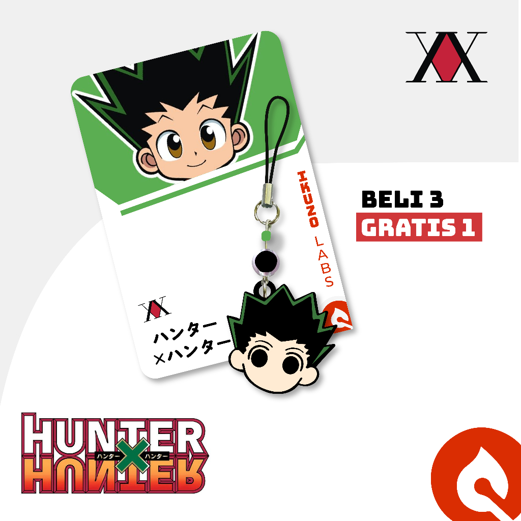 GANTUNGAN โทรศัพท์ HP Hunter X Hunter โดย ikuzolabs | ที่แขวนโทรศัพท์มือถืออนิเมะ killua Gon Kurapika hisooka