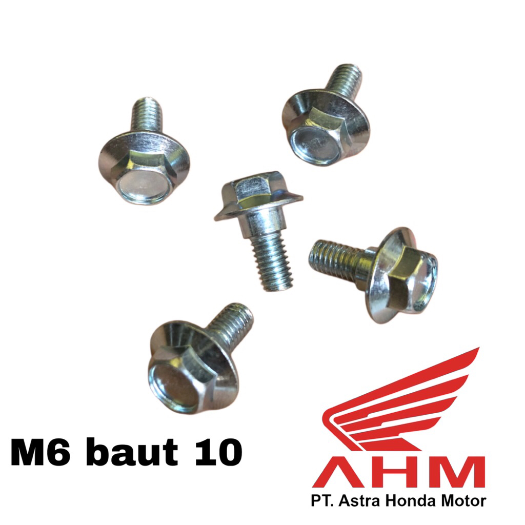 M6 Flang Bolts 10 Bolts Original Ahm Body Deck Fender Bolts boltshop.bekasi