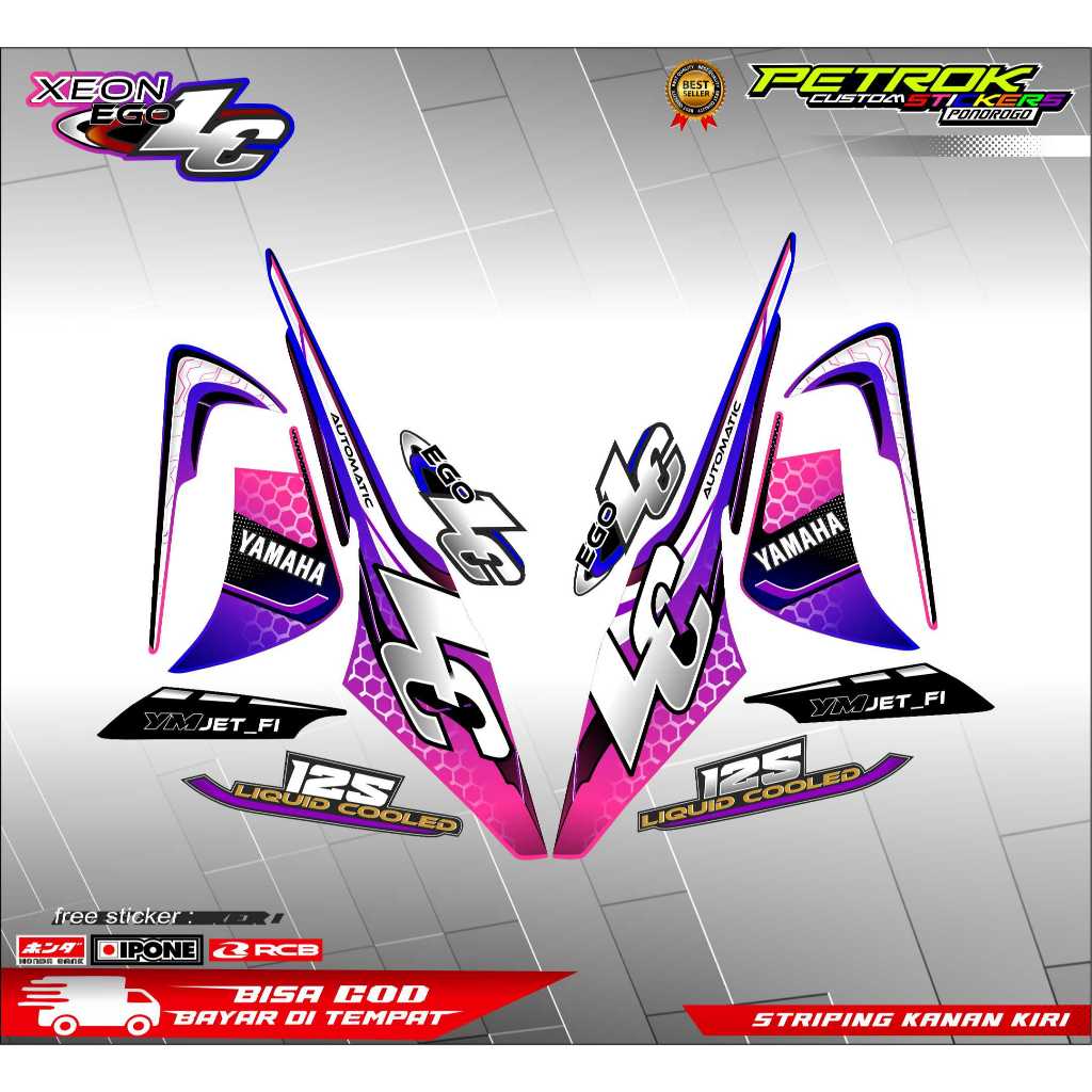 YAMAHA XEON EGO LC 125 VARIATION STRIPING/ YAMAHA XEON EGO LC 125 สติ๊กเกอร์มอเตอร์ไซค์ LIST