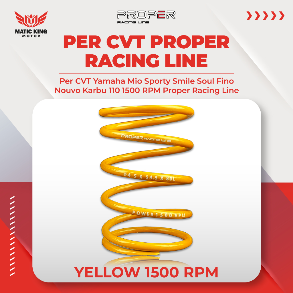 PROPER CVT Spring Mio Sporty Smile Soul Fino Nouvo คาร์บูเรเตอร์ 5TL 5LW 1500 RPM Racing Line