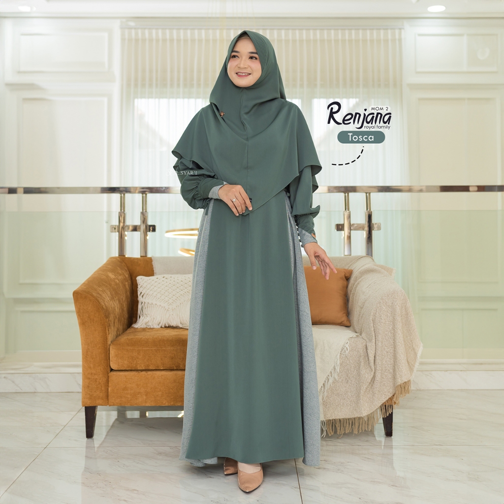 SL SYARI - RENJANA ROYAL FAMILY MOM STYLE COMBINATION I SARIMBIT EID | ล่าสุด ชุดเดรสผู้หญิง สริมบิต