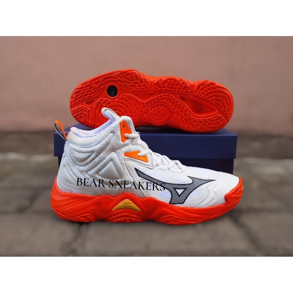 Mizuno Wave Momentum 3 Mid รองเท้าวอลเลย์บอลสําหรับบุรุษและสตรี/รองเท้าวอลเลย์บอล Tarkam น้ําหนักเบา