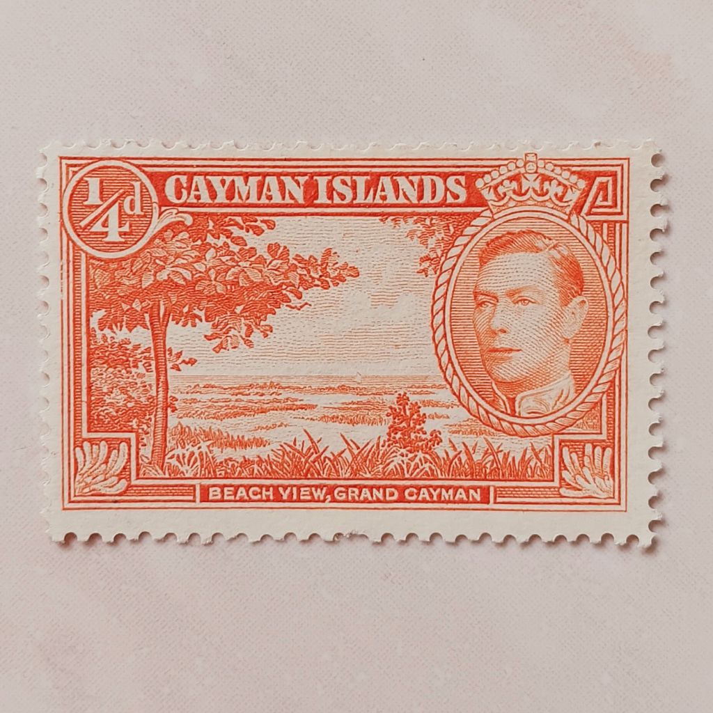 (AE) แสตมป์ Cayman Islands 1938 King George VI และ Views ฉบับที่ (1938-48) 1/4 d Mint