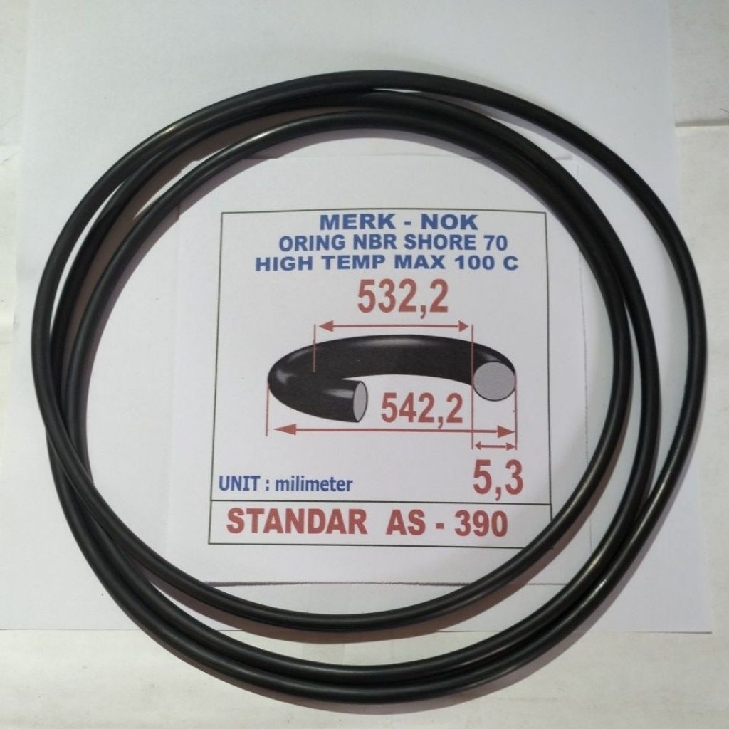 Oring AS 390 ( 5.3 X 532.2 X 542.2 ) mm NBR hore 70 max temp 100 ทนน้ํามัน NOK JAPAN