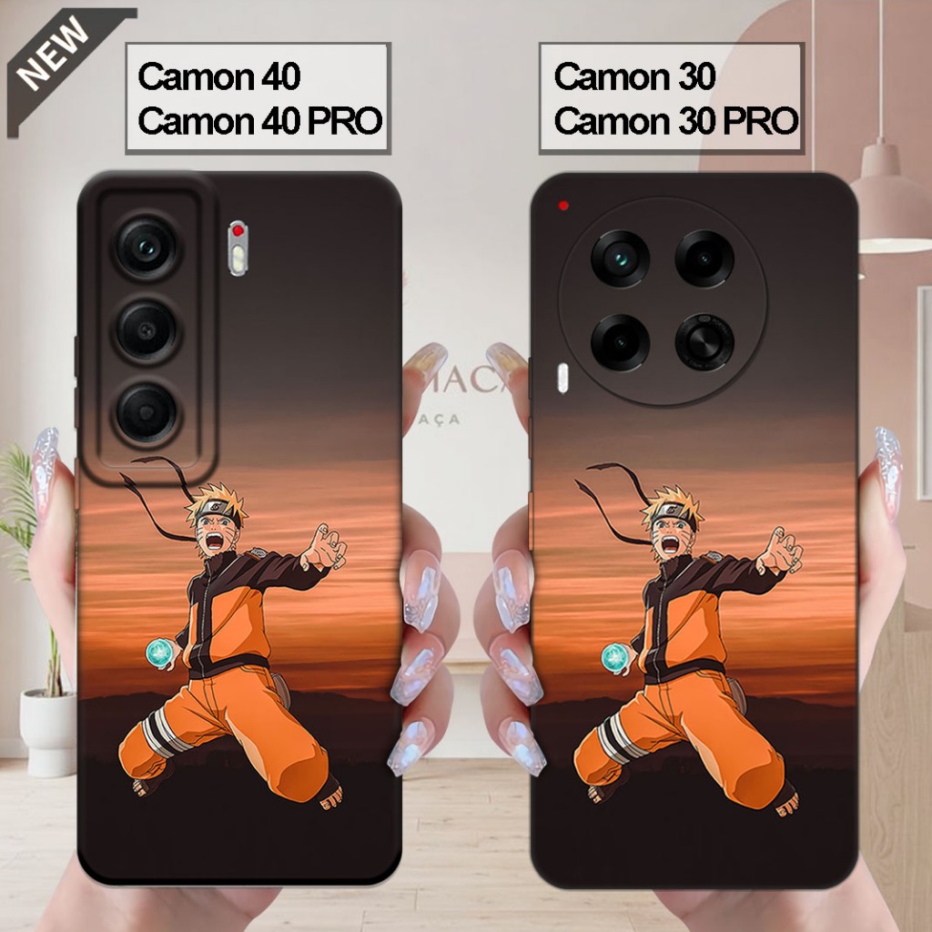 เคส Tecno CAMON 40 | CAMON 40 Pro _เคส CAMON 30 | CAMON 30 PRO - ปลอกสีดําใสยืดหยุ่น