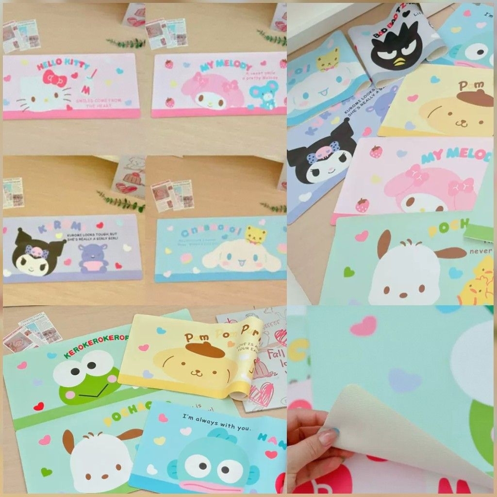 ยาวตารางแผ่นรองเม้าส์โต๊ะแผ่นรองเม้าส์โต๊ะ LOVE Kuromi Cinnamoroll Melody Hello Kitty Pompompurin Pochacco Hangyodon Kerppi Badtzmaru