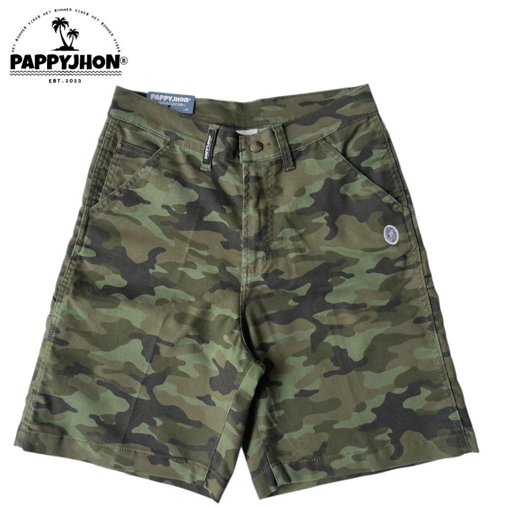 PAPPYJHON Camo Board Shorts Baggy Men