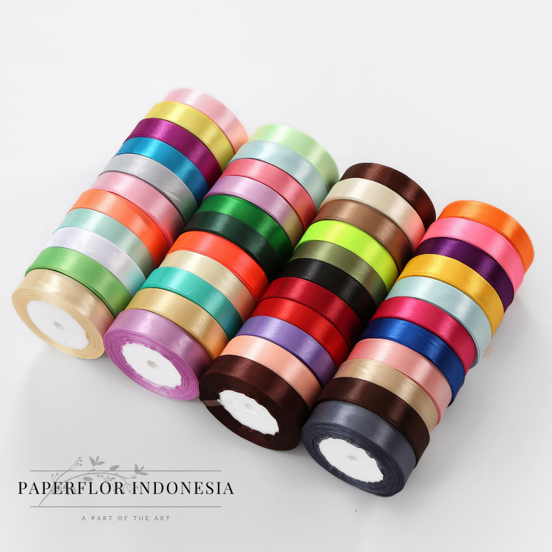 (1 ม้วน 24 YARDS) 2CM หรือ 3/4 INCH SATIN RIBBON