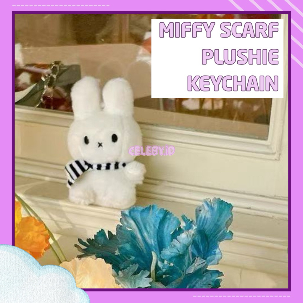 GANTUNGAN CELLERY.ID - พวงกุญแจตุ๊กตา Miffy Scarf / พวงกุญแจ Miffy น่ารัก