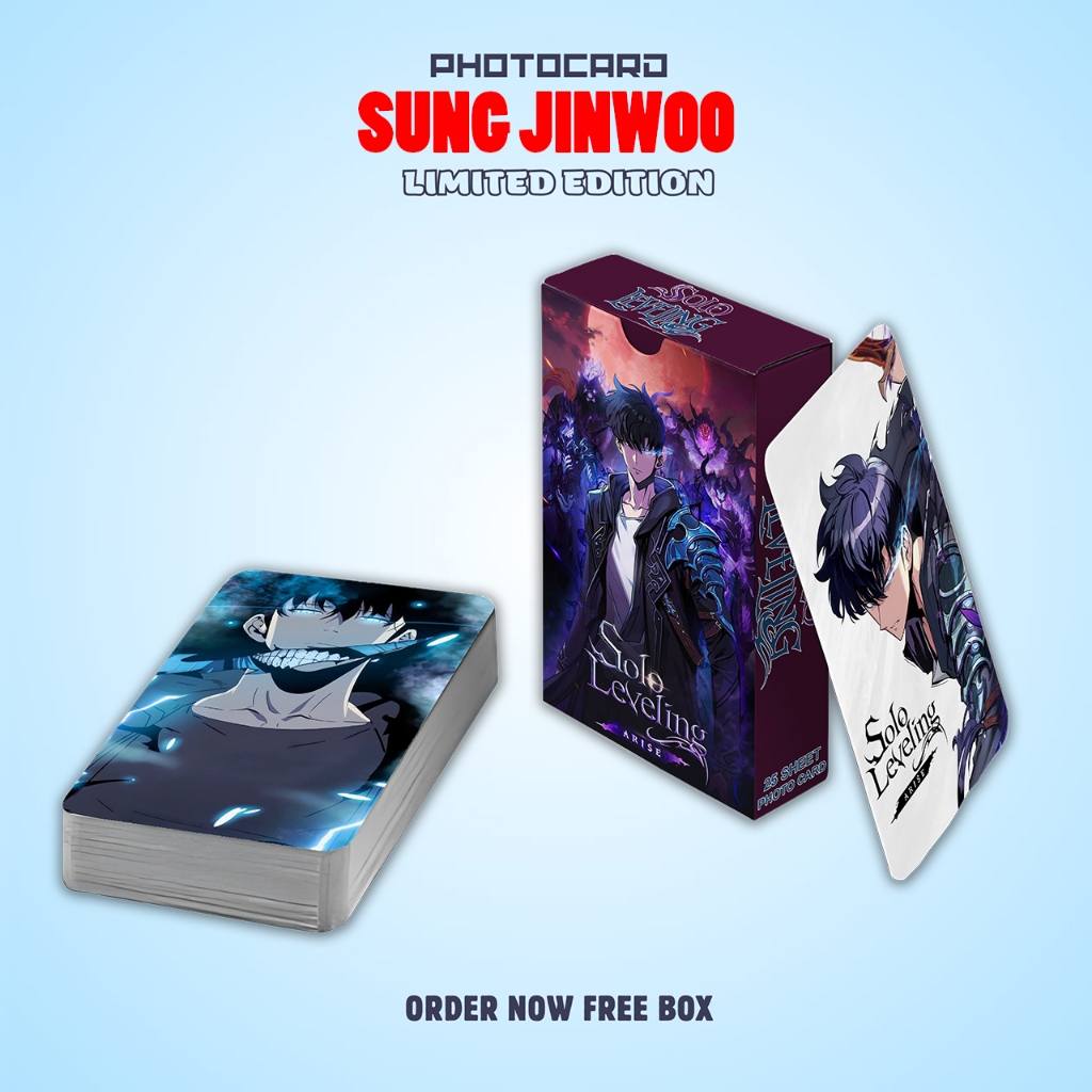 SUNG JINWOO MANHWA SOLO PHOTOCARD SET LEVELING PREMIUM ฟรีกล่อง