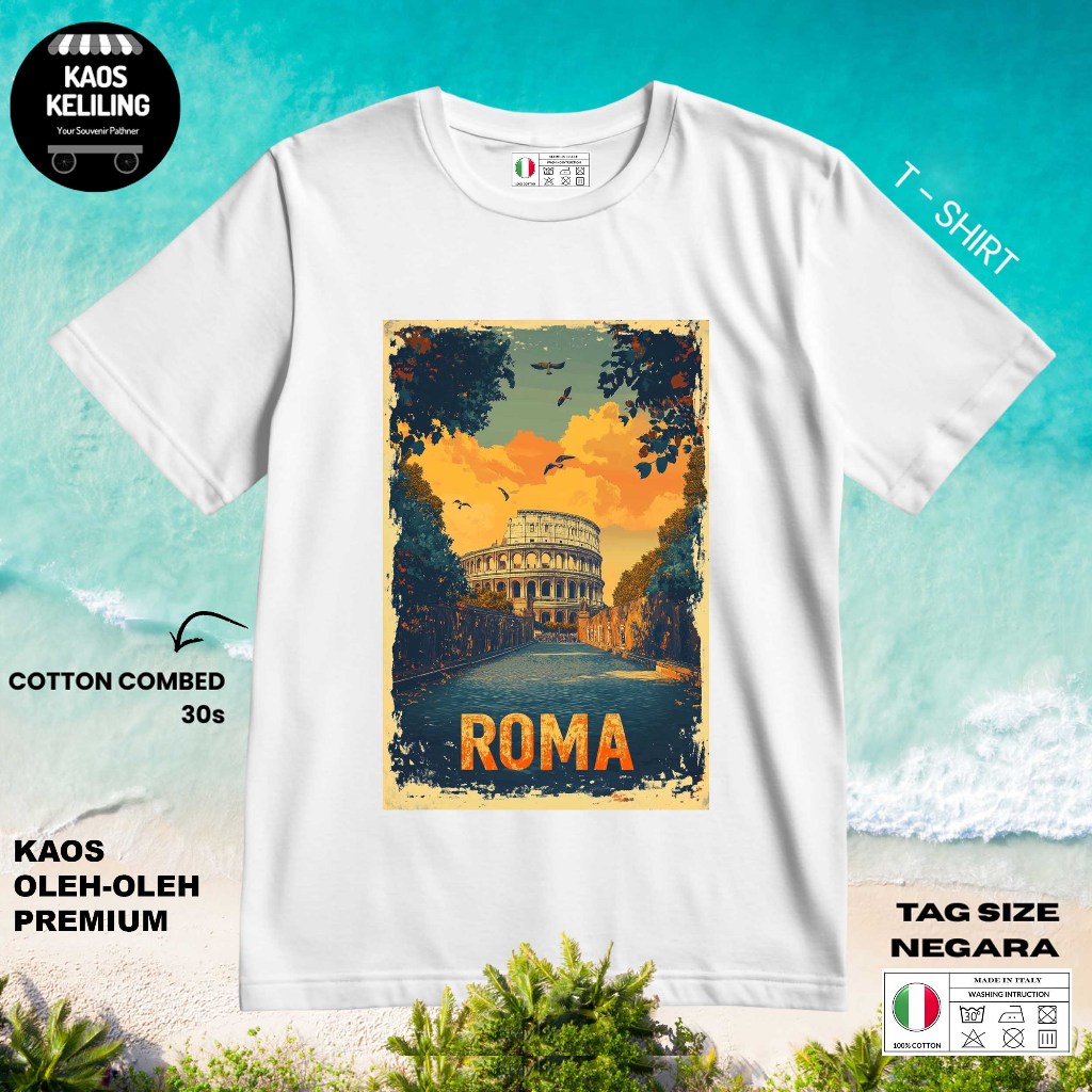 ITALY SOUVENIR T-SHIRT 16 WITH ORIGINAL ITALY LABEL TAG ของขวัญพรีเมี่ยม SOUVENIR CLOTHES