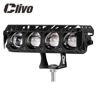 Clivo - Lampu Tembak Laser SQL 4 Mata 200W 10000LM IP68 DC 9V-85V Lampu putih 6000K/lampu kuning 3000K