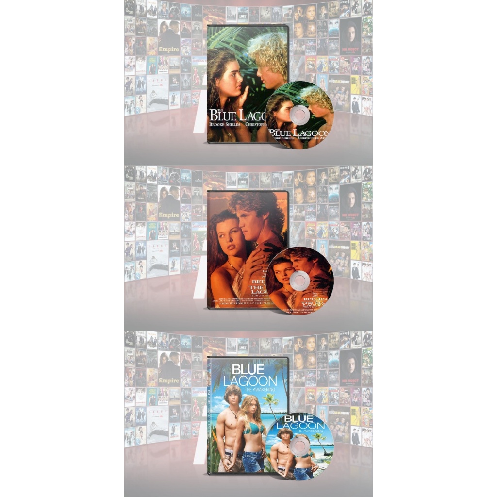 DVD The Blue Lagoon (1980) + DVD Return To The Blue Lagoon (1991) + DVD Blue Lagoon The Awakening (2