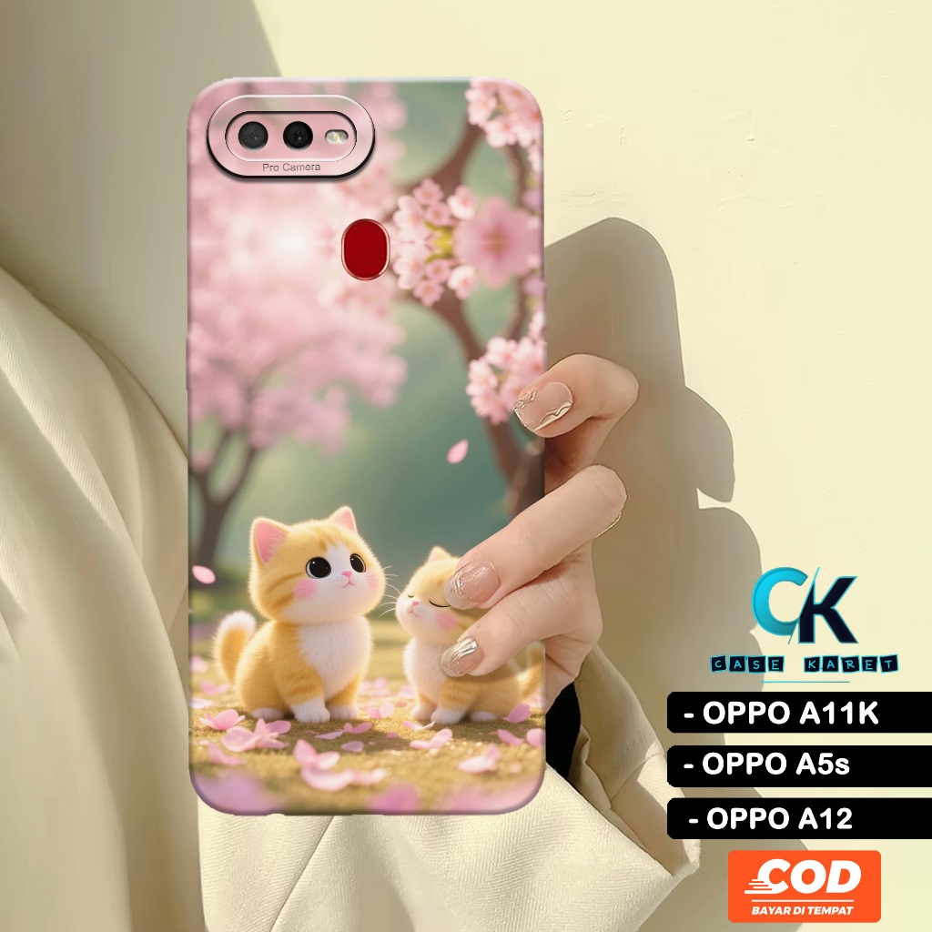 HP เคส OPPO A12 / A5s / A11K ล่าสุด - เคสแมวแฟชั่น - เคสยาง - เคส OPPO A12 / A5s / A11K - เคสโทรศัพท