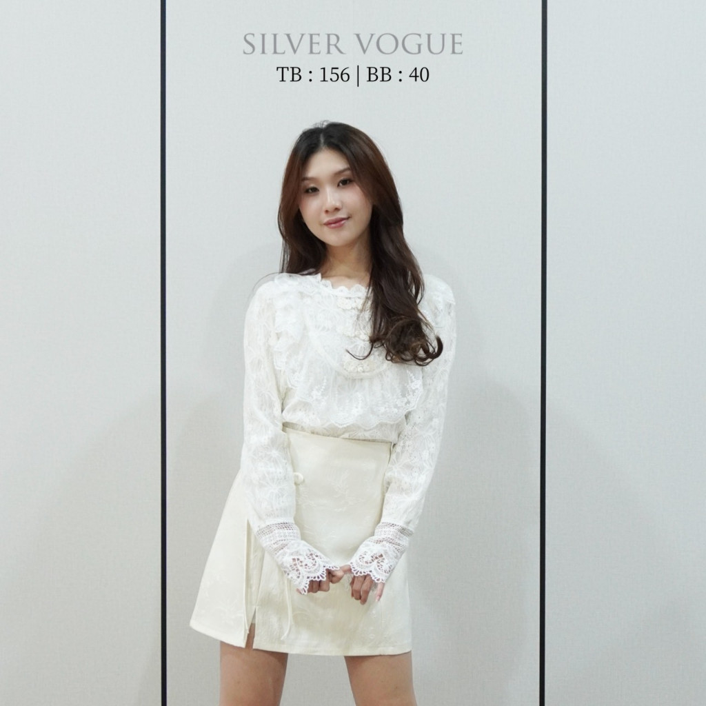 SV 6886 - Qiao Top | คนขี้เงิน | เสื้อลูกไม้ผู้หญิง