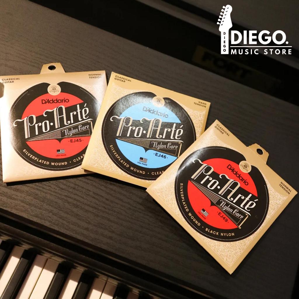 D'ADDARIO DAddario Pro Arte EJ45, EJ46 & EJ49 สายกีต้าร์คลาสสิค