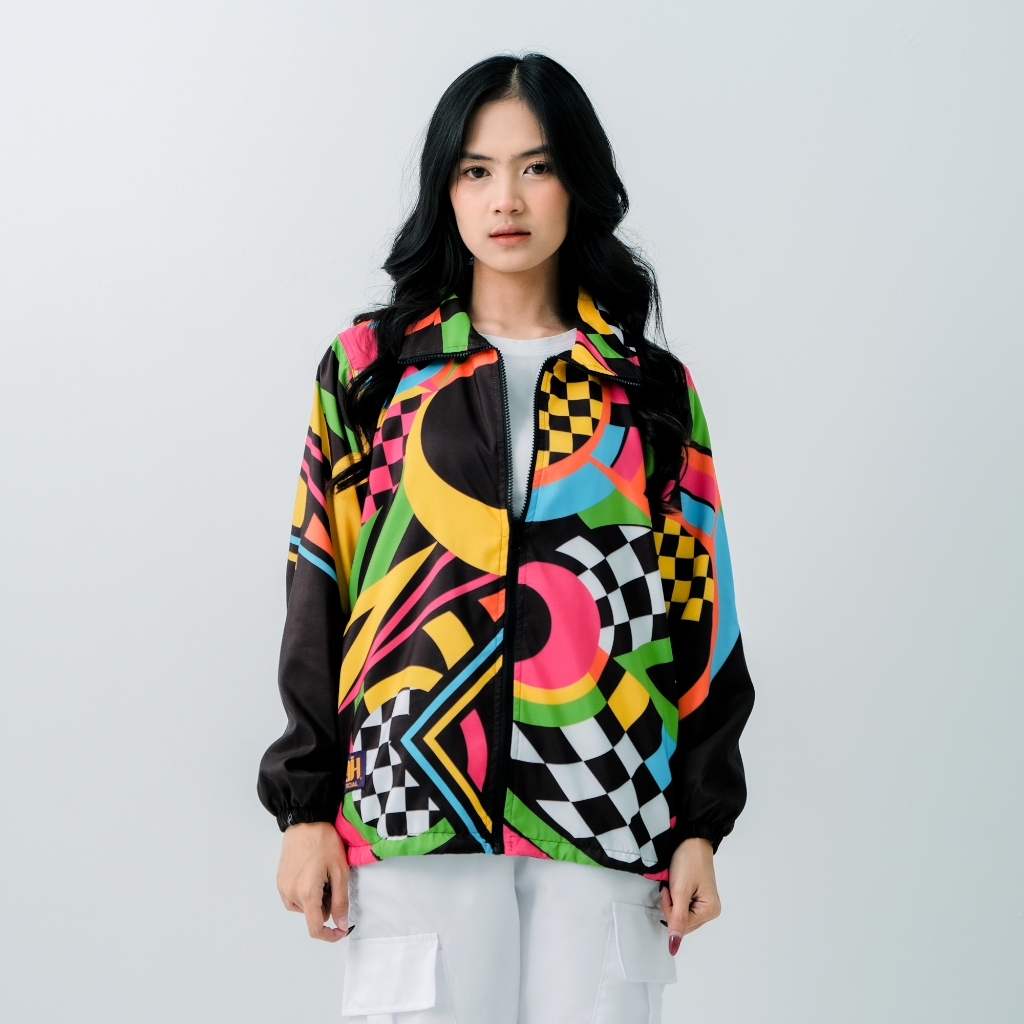 DYH Vintage Jacket 80s - 90s Style - Cosmos Full Parachute Printing