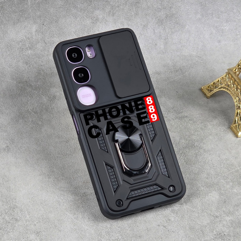 CASE VIVO Y21D CASE ROBOT CASE TRANSFORMER SLIDE RING BLACK เฉพาะเคส VIVO Y21D