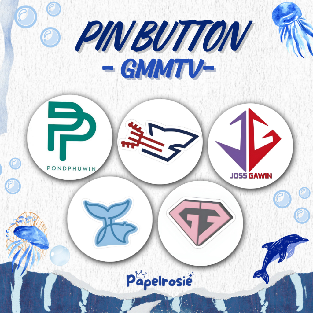 ปุ่มพิน ประเทศไทย GMMTV | AESTHETIC THAILAND ROUND PIN GMMTV PIN 44 MM