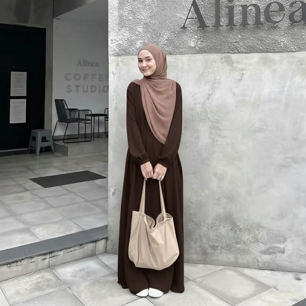 SHANUM TURKEY ARABIAN ABAYA DRESS, SABRINA MATERIAL, ANTI-UV, LATEST, CURRETAGE GIRLS, EID 2026, สีขาวเพื่อน, ยูนิฟอร์ม