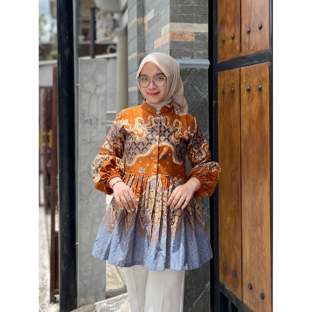 JUWITA Balloon Blouse เสื้อทํางานผู้หญิงระดับพรีเมียมใหม่ล่าสุด