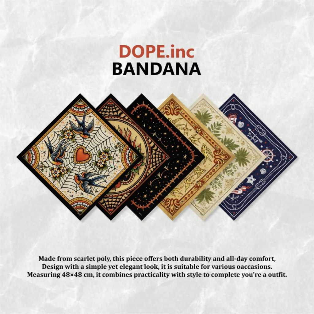 CAPITAL - Bandana Slayer Vintage American Old School Motif - Paisley Scarf Scarf Fashion Accessories