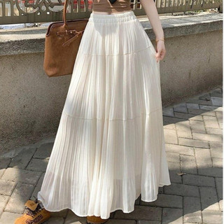 Fatayana Rok Korean Style Bangkok Susun Plisket Premium Wanita Maxi Skirt Flowy Mayung Rimple Layer