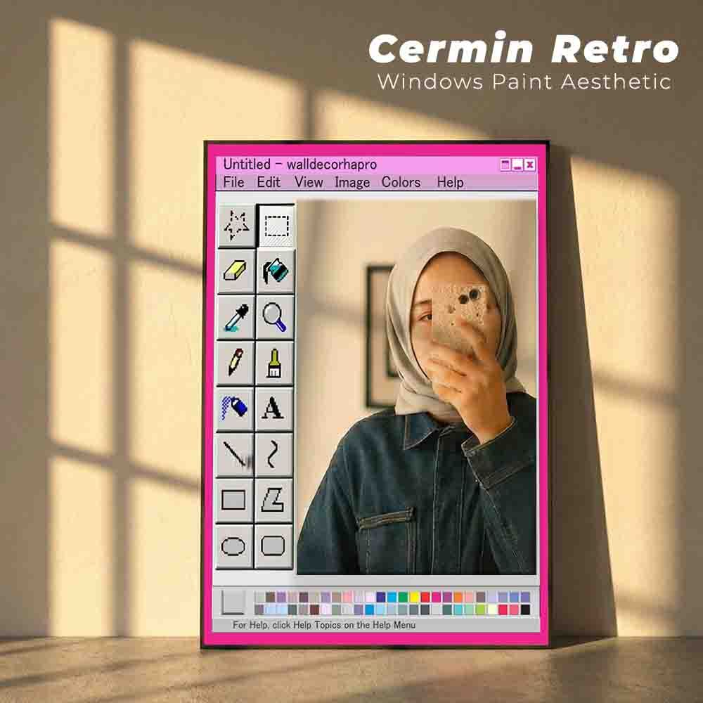 Walldecor Hapro Windows Retro Mirror Aesthetic Room Decor Wall Display Room Mirror Spot Selfie Retro