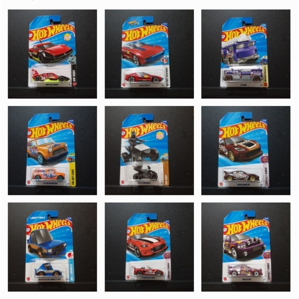 Hotwheels HW Hot Wheels Alpha Pursuit Tesla Cyberquad 5 Alarm 67 Austin Mini Van High-Tail Chaser To