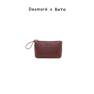 DESMARE MARU, dompet mini koin, dompet wanita kulit sintetis texture 14cm