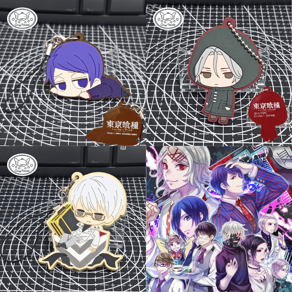 Tokyo Ghoul Tokyo Ghoul:re Official Merch พวงกุญแจยาง Tsukiyama Shuu Renji Yomo Kishou Arima